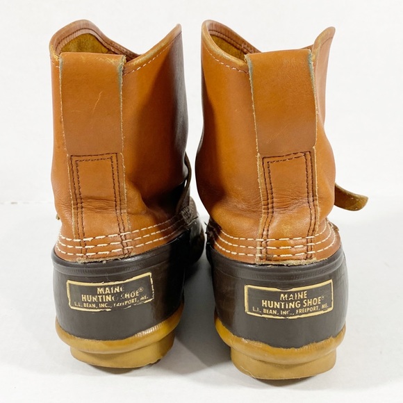 LL Bean | Vintage Buckle Lounger Slip On Leather Outdoor Boots Size 8 - Picture 7 of 8